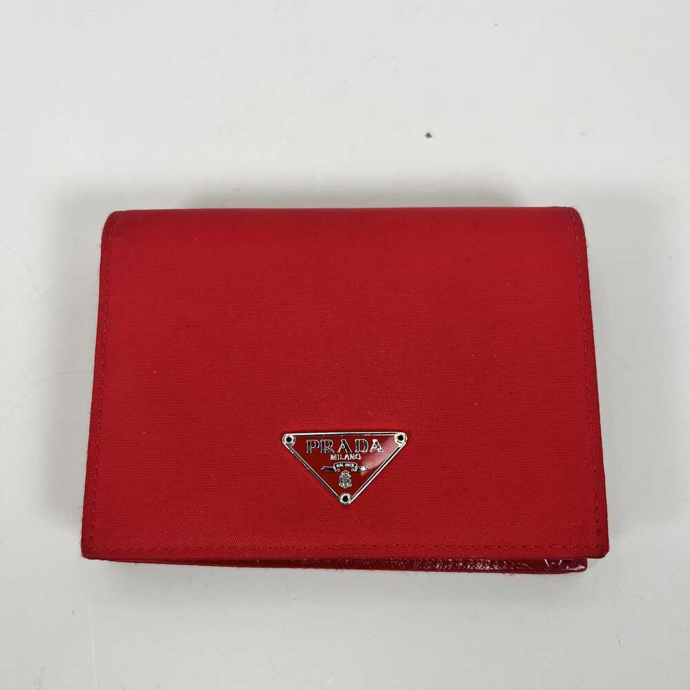 Prada Red Saffiano leather Bifold Wallet